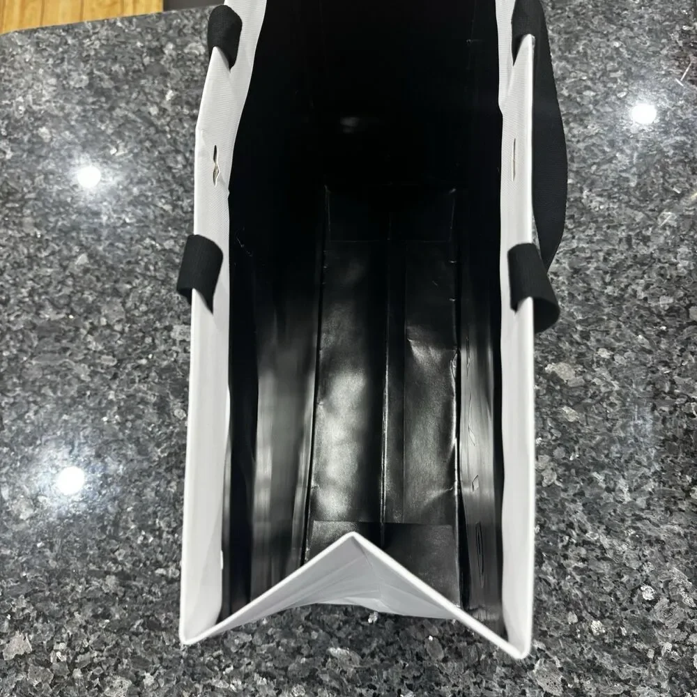 NEW AUTHENTIC GIVENCHY WHITE BLACK SHOPPING GIFT BAG TOTE EMPTY 